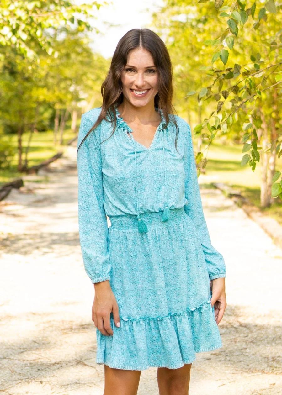 Cabana Life Women's Buckhead Pebble Ruffle Dress - Stylish Floral Summer Dress