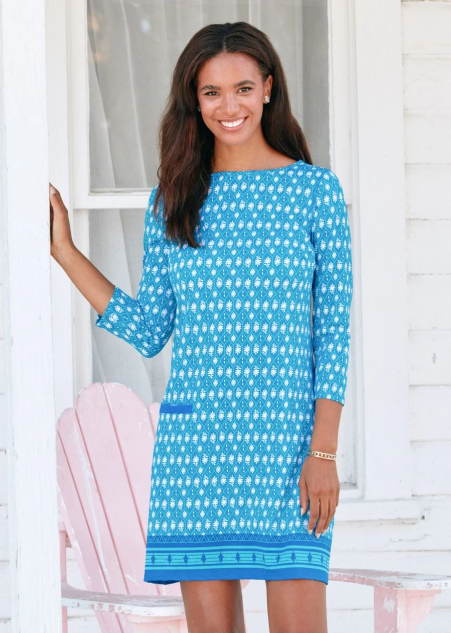 Cabana Life Women's Palm Valley Cabana Shift Dress - Lightweight Summer Beach Dress
